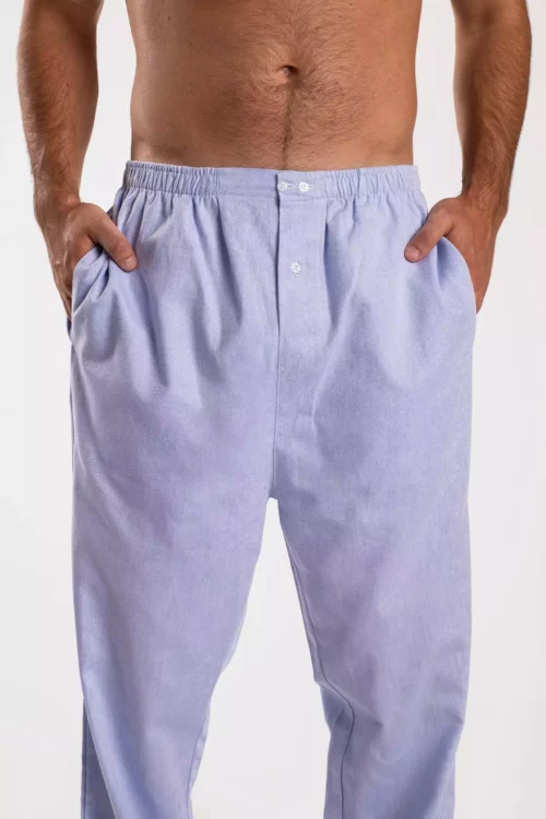 Pantalon de pyjama maitre renard oxford bleu
