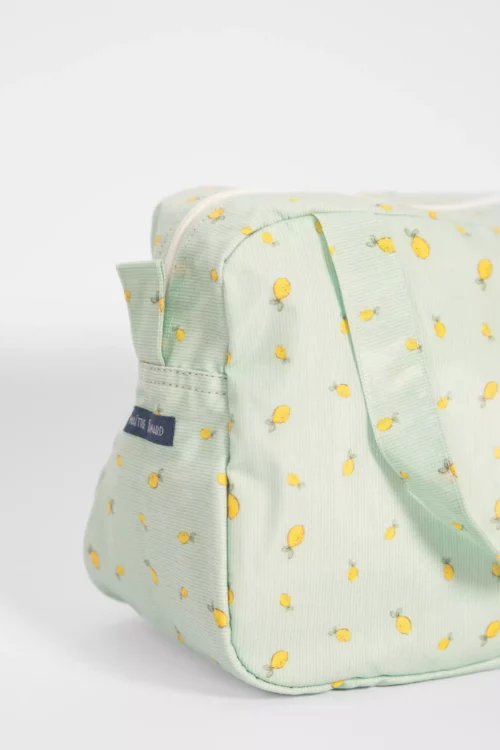 Vanity valisette trousse de toilette en coton enduit citron