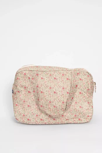 vanity valisette liberty rose tissu coton enduit trousse de toilette