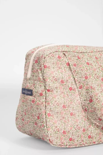 vanity valisette liberty rose tissu coton enduit trousse de toilette