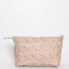 trousse de toilette liberty rose en coton enduit