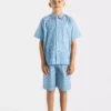 Pyjama enfant court en coton bateaux