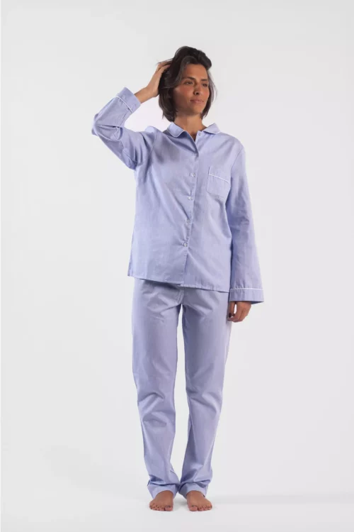 Pyjamas longs femme Oxford