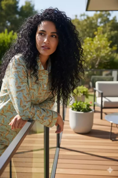 Pyjama long femme - Panthères