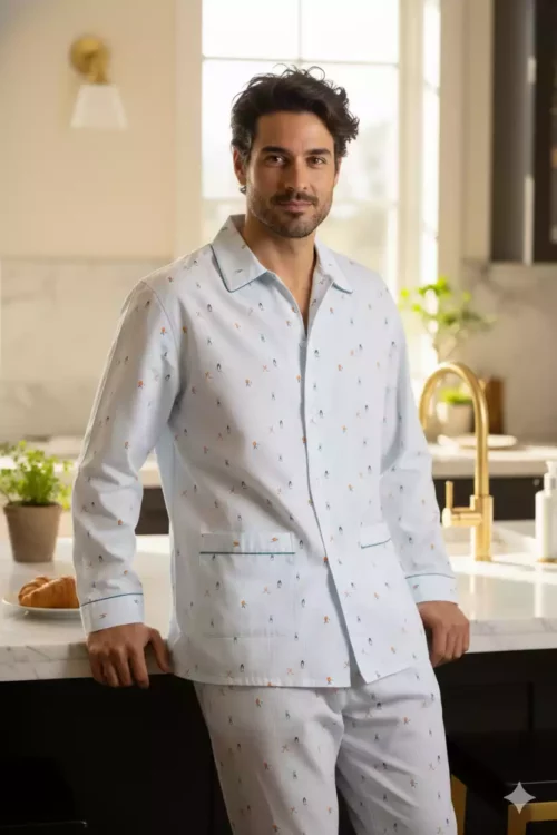 Pyjamas long homme - Skieurs