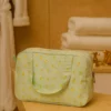 Vanity valisette trousse de toilette en coton enduit citron