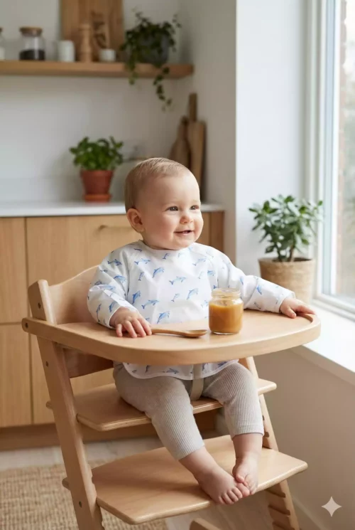 Bavoir à manches - Dauphins