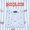caleçon homme classique coupe française coton fabriqué au Portugal, motif crabes portant une marinière