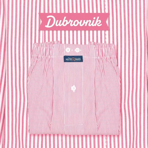 caleçon homme classique coupe française coton fabriqué au portugal rayé rouge blanc