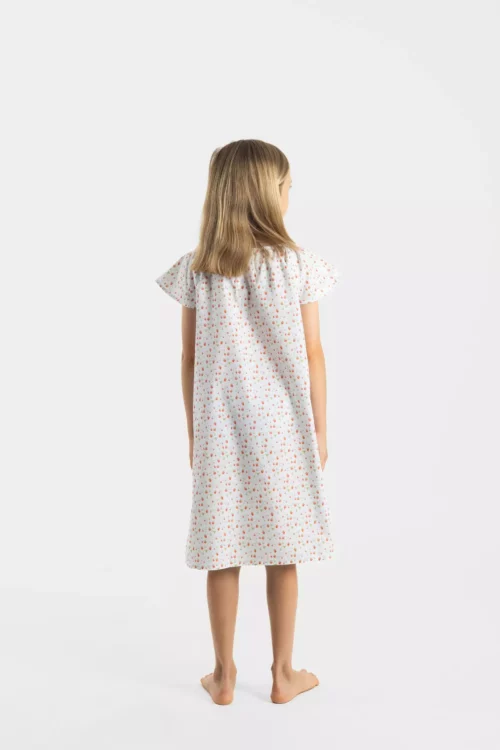 chemise de nuit été coton fraisiers