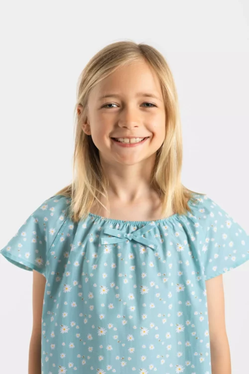 chemise-de-nuit-fille-paquerette-fleur-coton