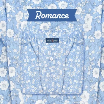 caleçon homme classique coupe française coton fabriqué au portugal motif floral fleurs bleu
