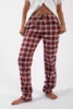 pantalon de pyjama femme en flanelle de coton classique carreaux rouge fabrique au portugal