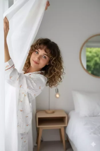 Pyjama long femme - Renard forêt