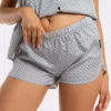 short calecon femme en satin de coton motif inde