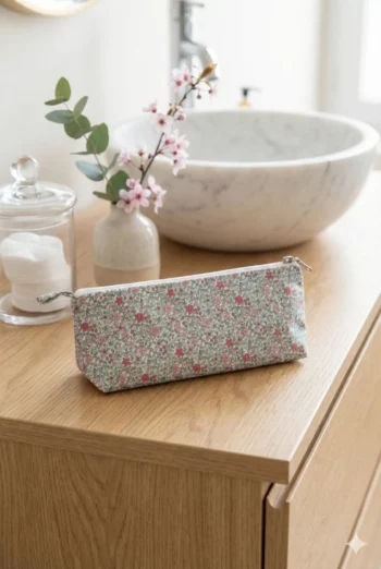 Trousse crayons - Liberty rose Old