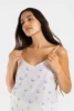 Caraco femme coton fines bretelles bronzette