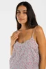 Caraco femme coton fines bretelles femme Liberty rose 2
