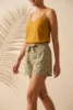 Caraco femme, couleur bronze voile de coton.