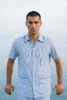 pyjama court antibe, rayures large classique