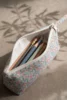 trousse crayon encoton enduit liberty rose et bleu