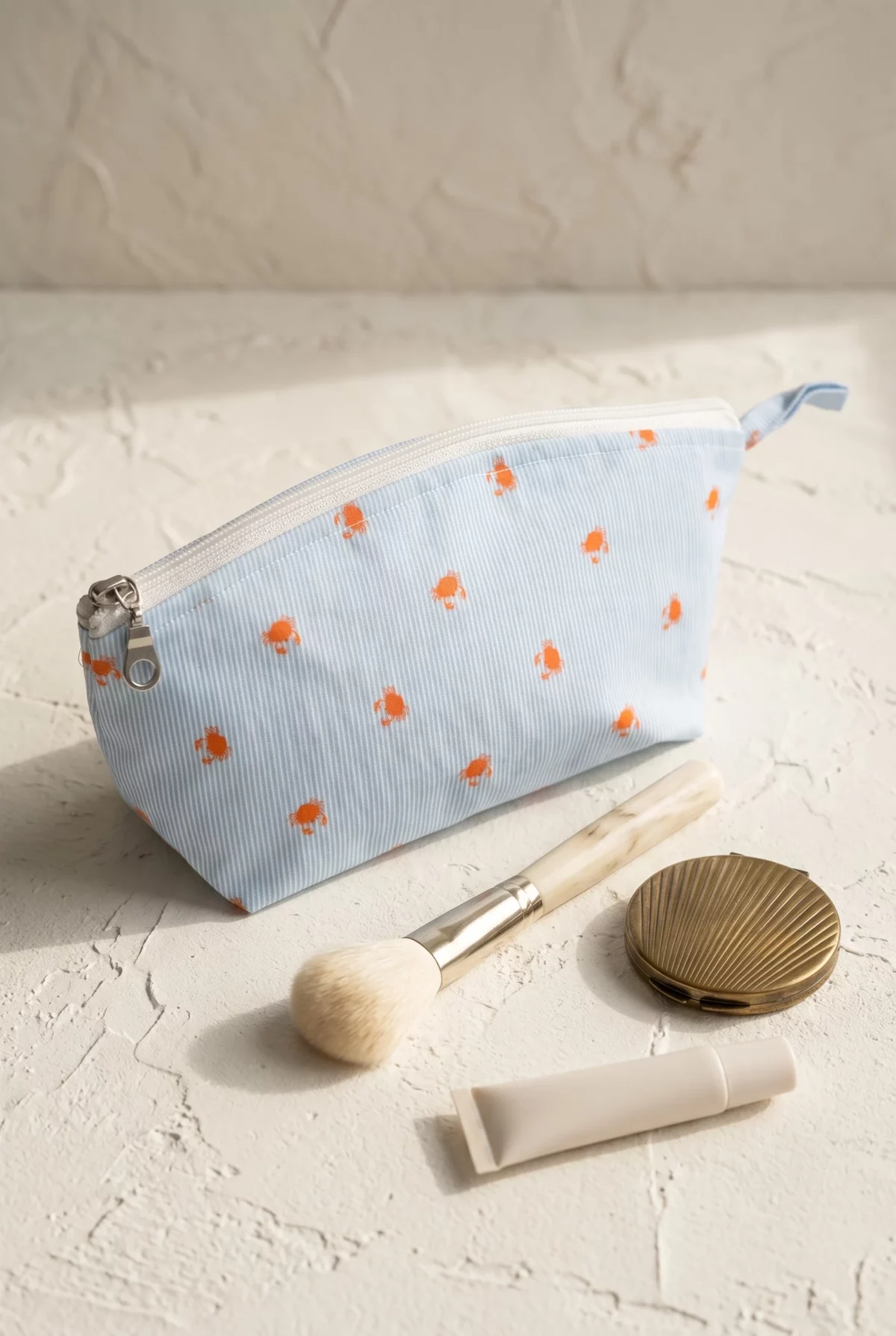 Trousse maquillage en coton enduit - Crabes