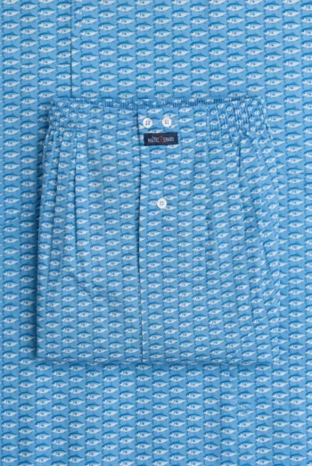 Vue d'ensemble : Caleçon homme classique - Sardines (Réf : 2430000016059) en voile de coton ( coton très léger ). Vêtement de type homme. Maître Renard.