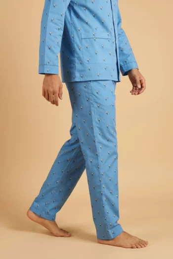 Vue détaillée : Pyjamas longs homme - Toucans (Réf : 2430000013959) en popeline de coton ( coton léger ). Vêtement de type homme. Maître Renard.